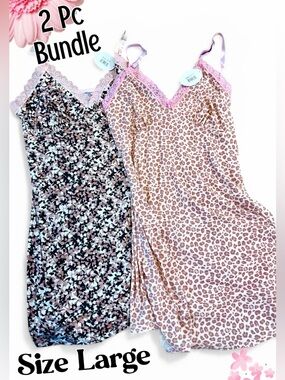 🌸2 Pc Bundle Chemise Nightshirts